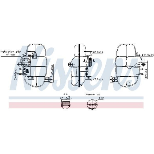 NISSENS Ausgleichsbehälter, Kühlmittel ** FIRST FIT ** 996237