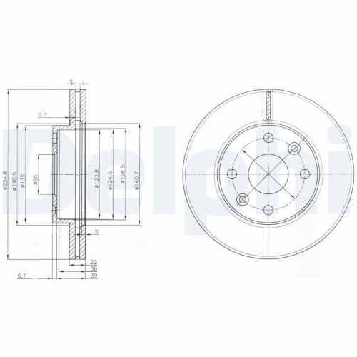 DELPHI Bremsscheibe BG3802