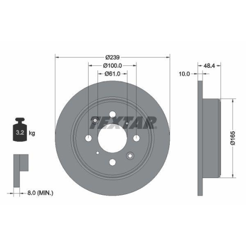 TEXTAR Bremsscheibe 92060800