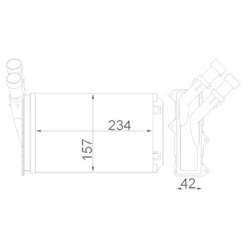 MAHLE W&auml;rmetauscher, Innenraumheizung BEHR AH 83 000S