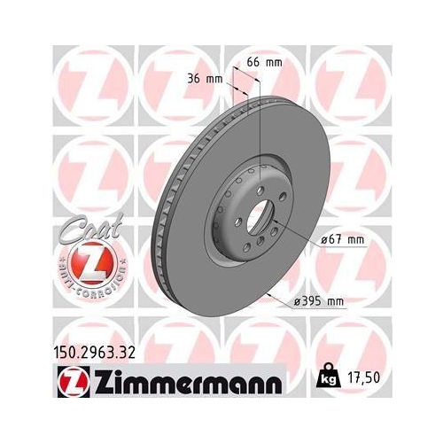 ZIMMERMANN Bremsscheibe FORMULA F 150.2963.32