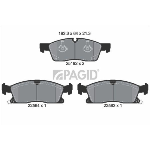 PAGID Bremsbelagsatz, Scheibenbremse T2648N