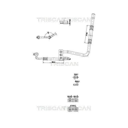 TRISCAN Hochdruck-/Niederdruckleitung, Klimaanlage 9010 16071