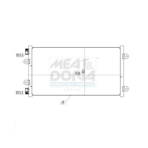 MEAT & DORIA Kondensator, Klimaanlage 991010