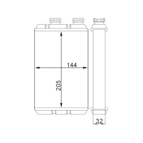 MAHLE Wärmetauscher, Innenraumheizung BEHR AH 86 000S