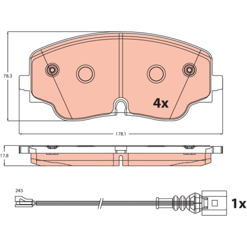 TRW Bremsbelagsatz, Scheibenbremse GDB2498