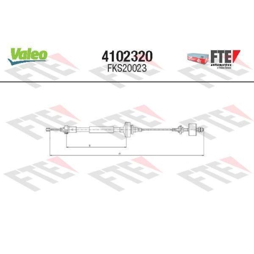 VALEO Seilzug, Kupplungsbet&auml;tigung FTE CLUTCH ACTUATION 4102320