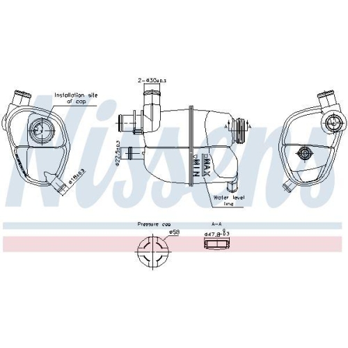 NISSENS Ausgleichsbeh&auml;lter, K&uuml;hlmittel ** FIRST FIT ** 996302