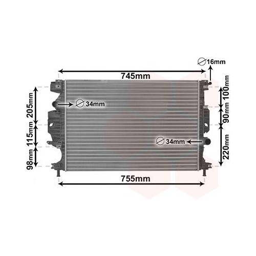 VAN WEZEL K&uuml;hler, Motork&uuml;hlung 18012713