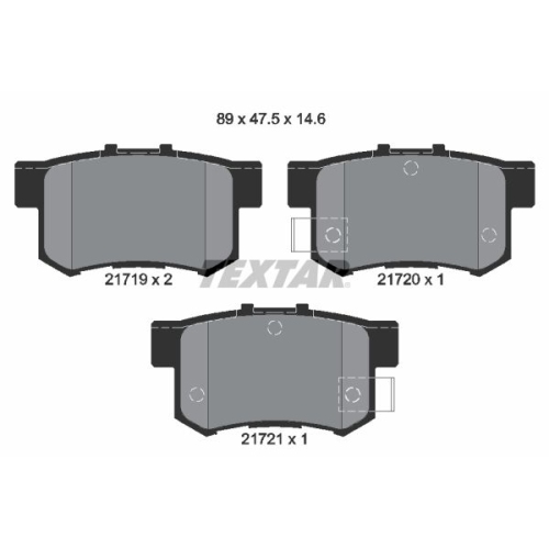 TEXTAR Bremsbelagsatz, Scheibenbremse Q+ 2171901