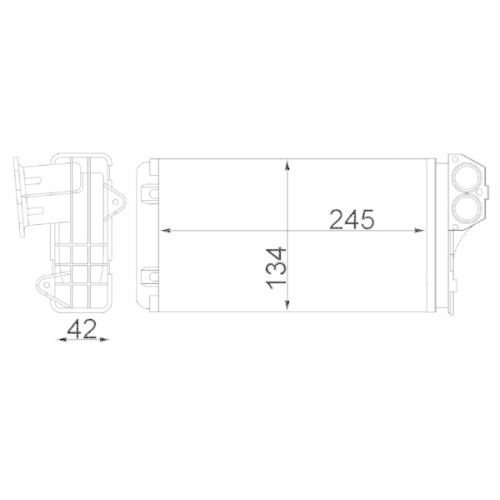MAHLE W&auml;rmetauscher, Innenraumheizung BEHR AH 88 000S