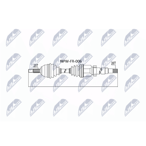 NTY Antriebswelle NPW-FR-006