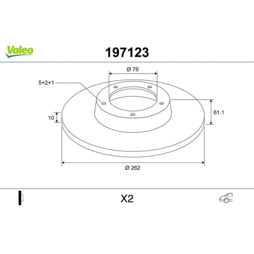 VALEO Bremsscheibe 197123