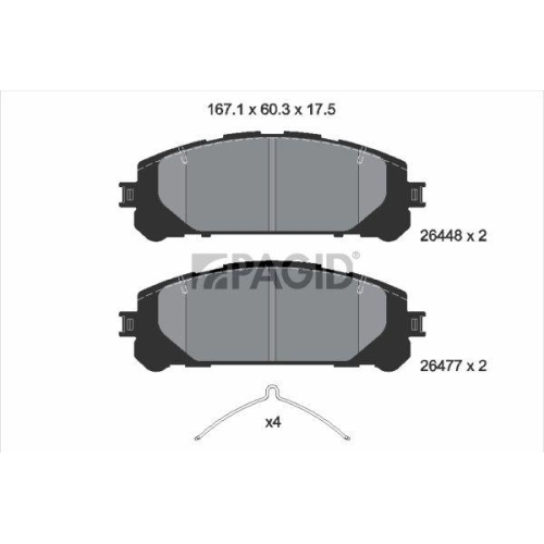 PAGID Bremsbelagsatz, Scheibenbremse T2943N