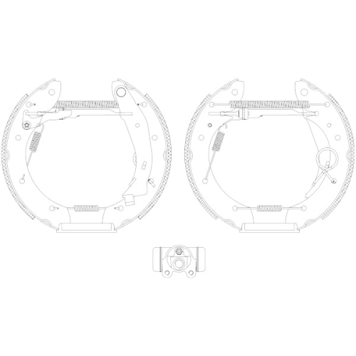 HELLA Bremsbackensatz Shoe Kit Pro 8DB 355 004-351