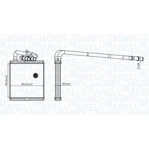 MAGNETI MARELLI W&auml;rmetauscher, Innenraumheizung 350218454000