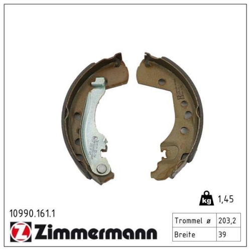 ZIMMERMANN Bremsbackensatz 10990.161.1