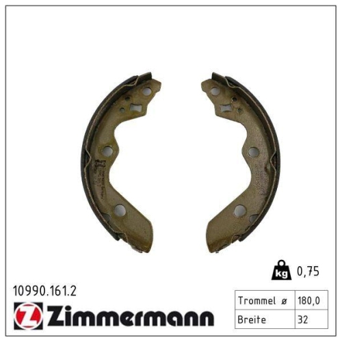 ZIMMERMANN Bremsbackensatz 10990.161.2