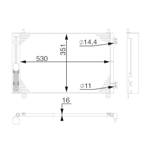 MAHLE Kondensator, Klimaanlage BEHR AC 664 000S