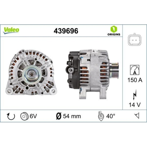 VALEO Generator VALEO ORIGINS - NEW O.E. TECHNOLOGIE 439696