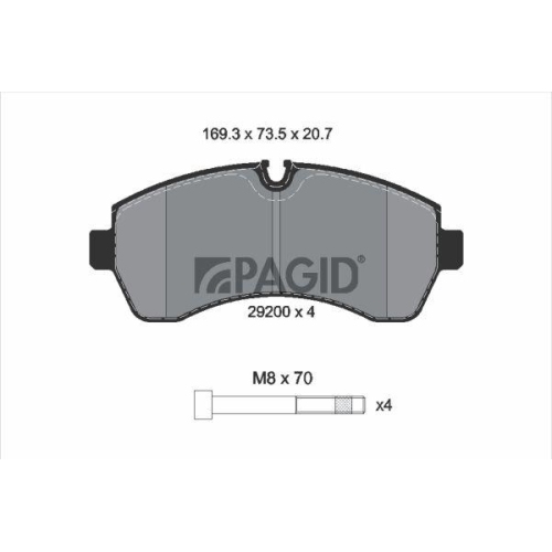 PAGID Bremsbelagsatz, Scheibenbremse C6026N