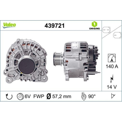 VALEO Generator VALEO ORIGINS NEW OE TECHNOLOGIE 439721