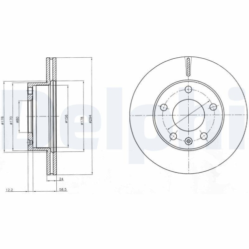 DELPHI Bremsscheibe BG4023