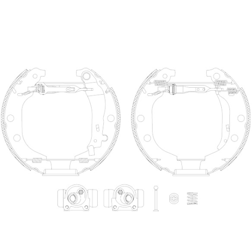 HELLA Bremsbackensatz Shoe Kit Pro 8DB 355 004-371