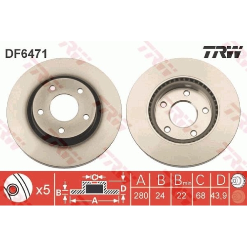 TRW Bremsscheibe DF6471