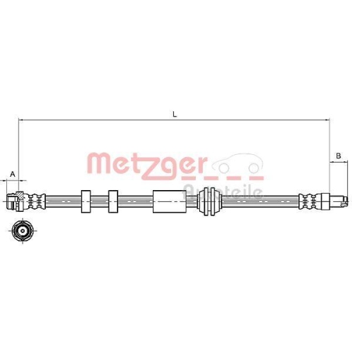 METZGER AUTOTEILE Bremsschlauch GREENPARTS 4111216