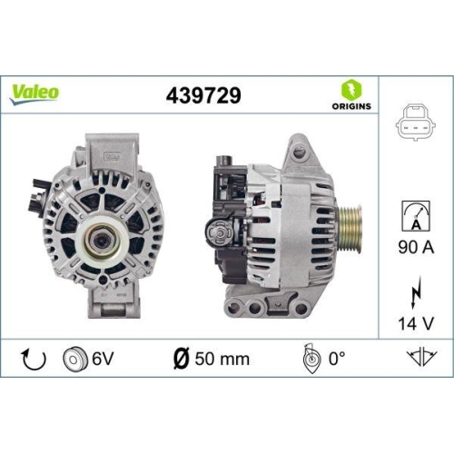VALEO Generator VALEO ORIGINS NEW OE TECHNOLOGIE 439729