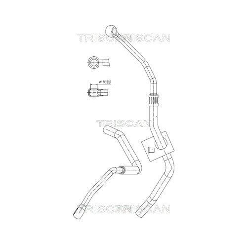 TRISCAN Hydraulikschlauch, Lenkung 8516 11032