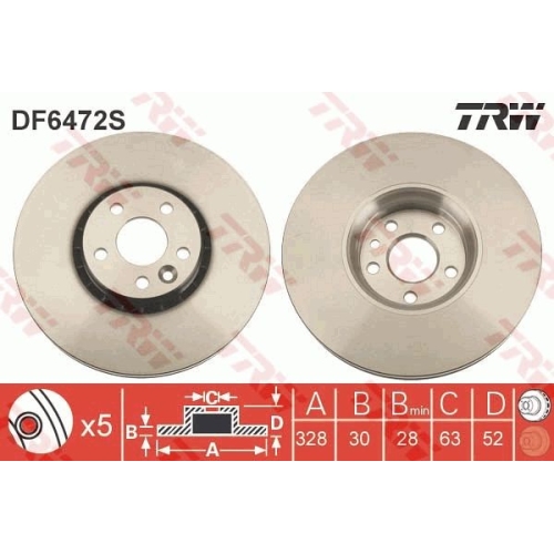 TRW Bremsscheibe DF6472S