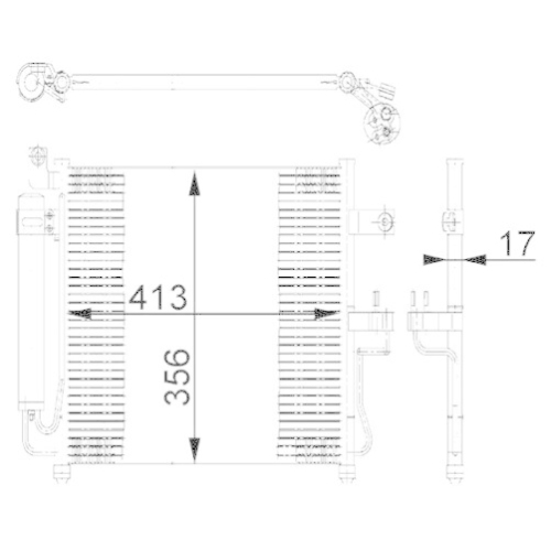 MAHLE Kondensator, Klimaanlage BEHR AC 677 000S