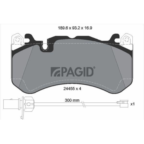 PAGID Bremsbelagsatz, Scheibenbremse T2629N