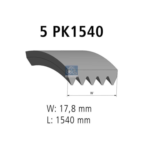 DT Spare Parts Keilrippenriemen 6.31510