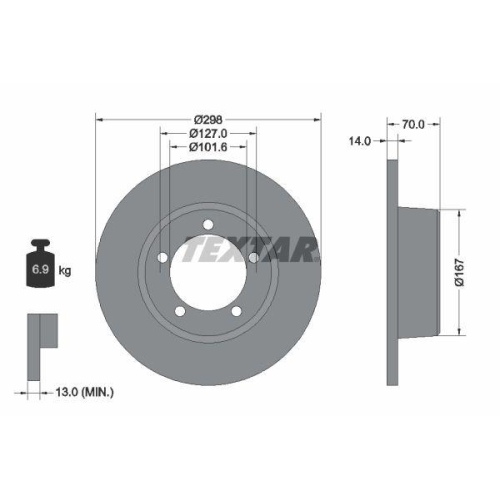 TEXTAR Bremsscheibe 92040600