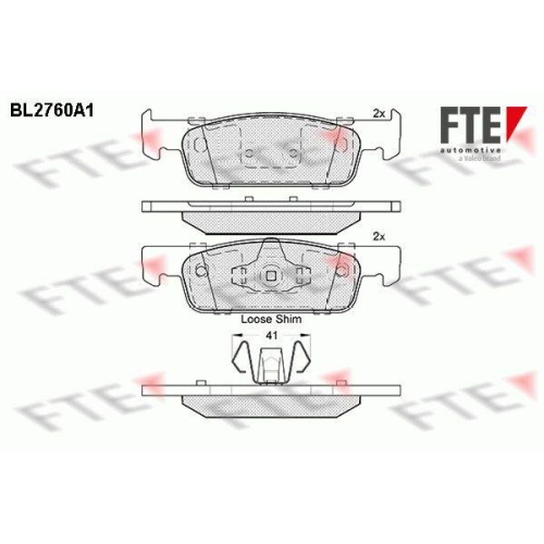 FTE Bremsbelagsatz, Scheibenbremse