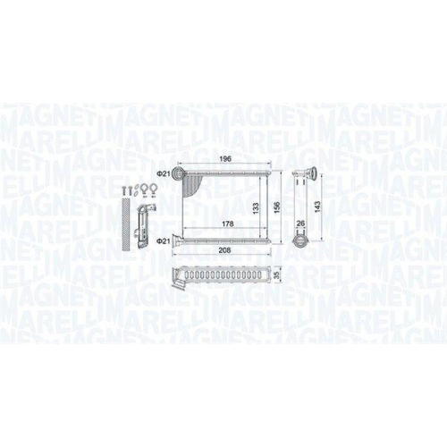 MAGNETI MARELLI W&auml;rmetauscher, Innenraumheizung