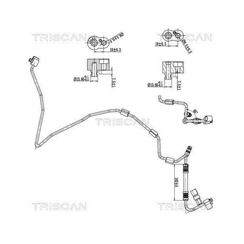 TRISCAN Hochdruck-/Niederdruckleitung, Klimaanlage 9010 29141