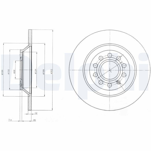 DELPHI Bremsscheibe BG4088