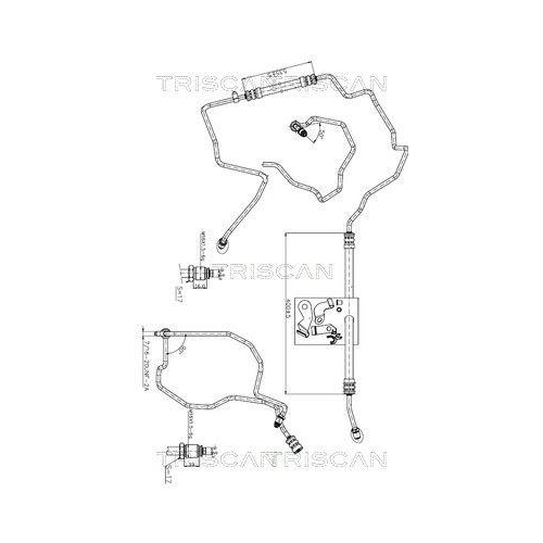 TRISCAN Hydraulikschlauch, Lenkung 8516 25003