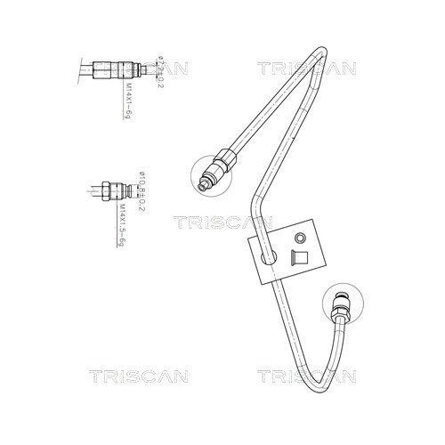 TRISCAN Hydraulikschlauch, Lenkung 8516 14001