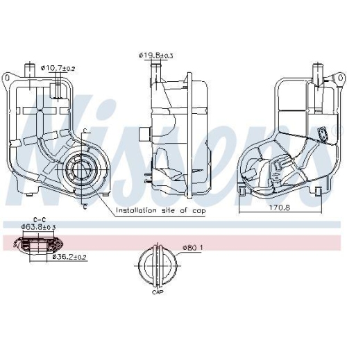NISSENS Ausgleichsbeh&auml;lter, K&uuml;hlmittel ** FIRST FIT ** 996287