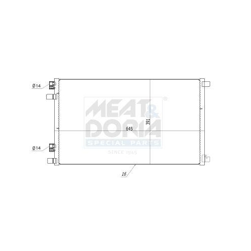 MEAT & DORIA Kondensator, Klimaanlage 991030