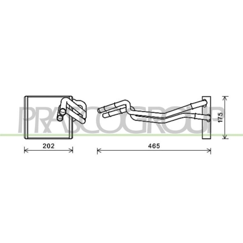 PRASCO W&auml;rmetauscher, Innenraumheizung PrascoSelection FD344H002