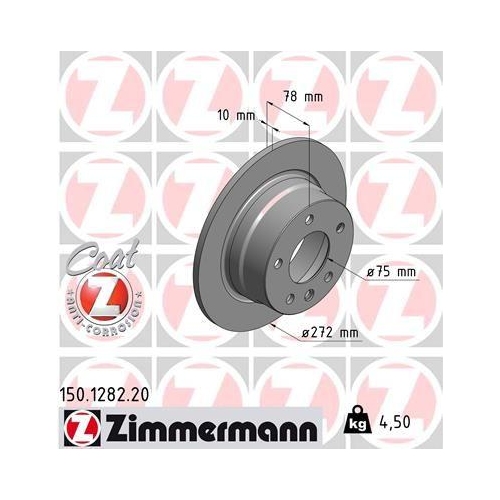 ZIMMERMANN Bremsscheibe COAT Z 150.1282.20