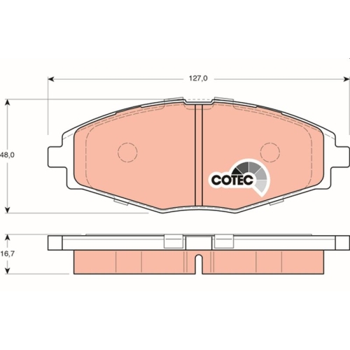 TRW Bremsbelagsatz, Scheibenbremse COTEC GDB3195