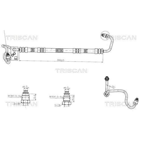 TRISCAN Hydraulikschlauch, Lenkung 8516 24005