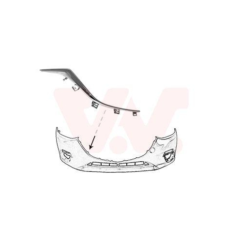 VAN WEZEL Zier-/Schutzleiste, Sto&szlig;f&auml;nger 2744582